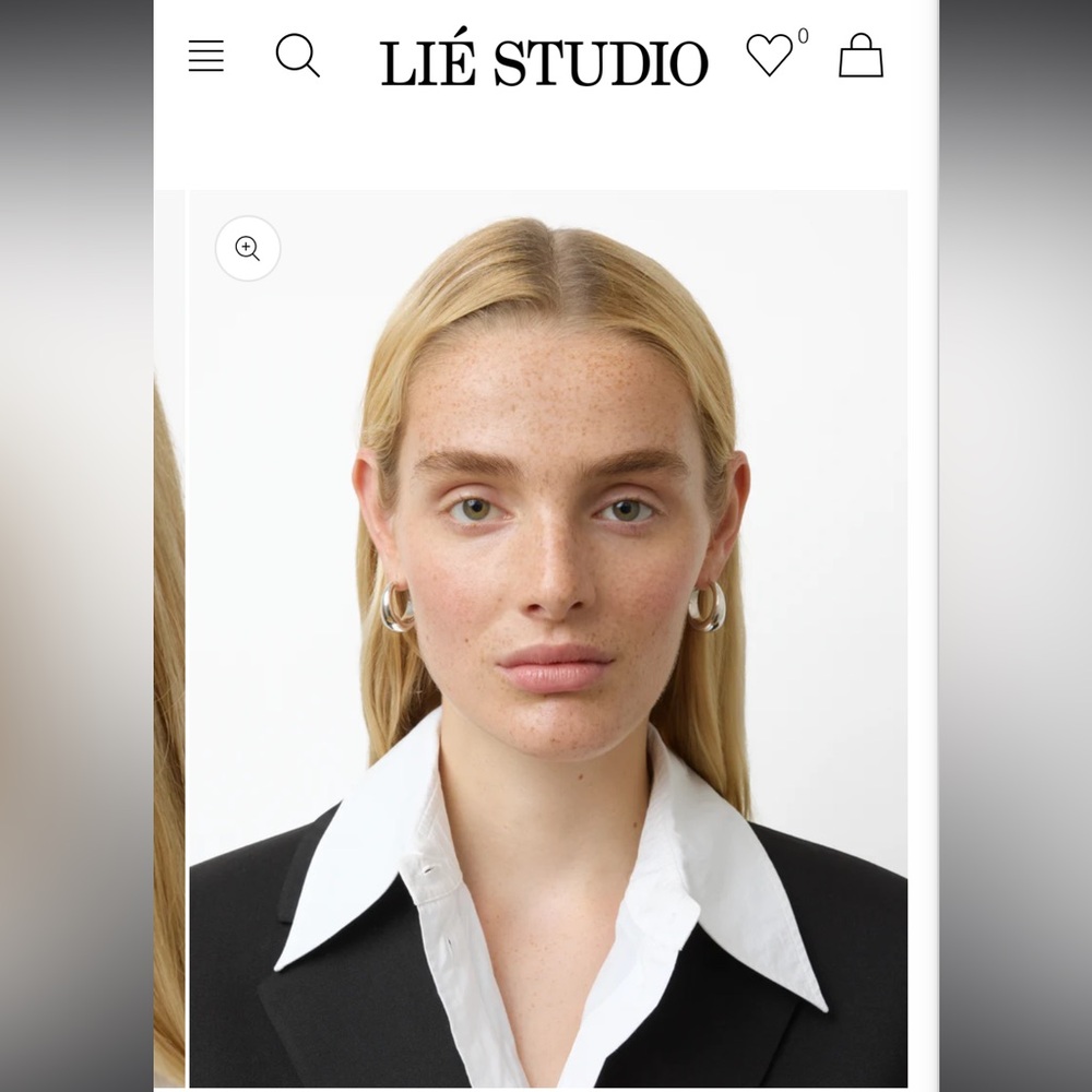 NIB Lie Studio Andrea Earrings Silver